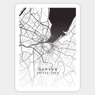 Geneva Switzerland City Map Sticker